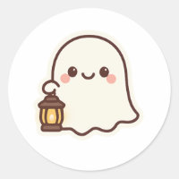 Kawaii Ghost with Lantern – Cute Spirit Design