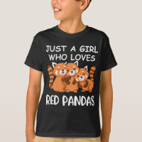 Kawaii Gift Women Just A Girl Who Loves Red Pandas