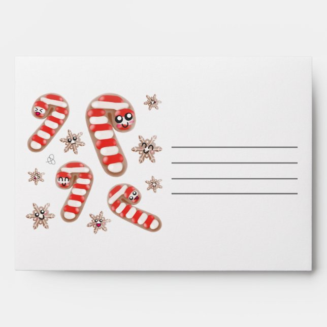 Kawaii Ginger Bread - Merry Christmas Envelope (Front)