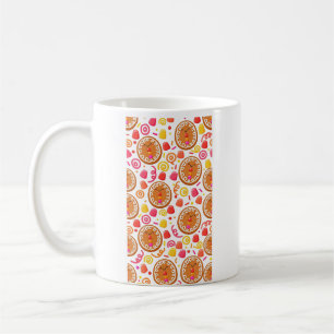 Kawaii Gingerbread Faces Pattern Coffee Mug