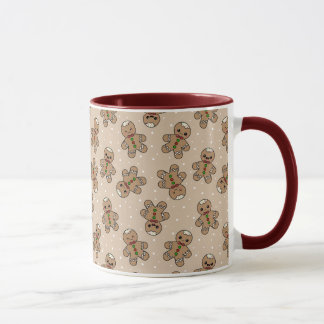 Kawaii Gingerbread Man Pattern  Mug