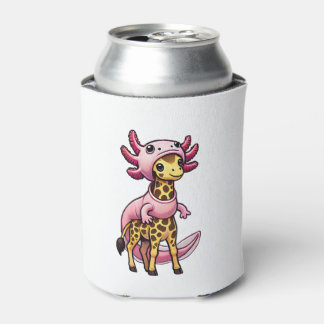 Kawaii Giraffe Axolotl Costume Can Cooler