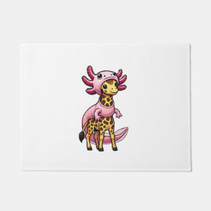 Kawaii Giraffe Axolotl Costume   Doormat