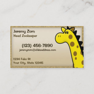 Kawaii Giraffe Business Cards