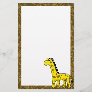 Kawaii Giraffe Stationery (Unlined)