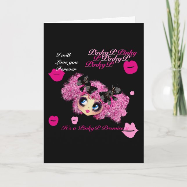 Kawaii girl birthday - personalised card (Front)