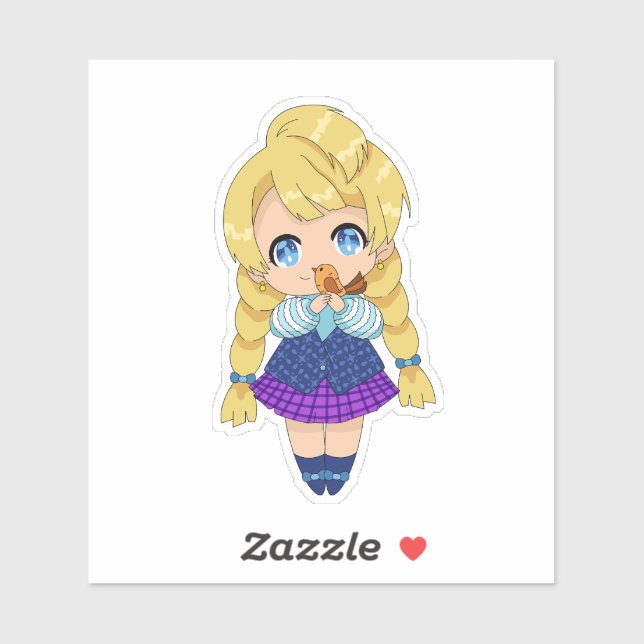 Kawaii Girl with Bird  (Sheet)