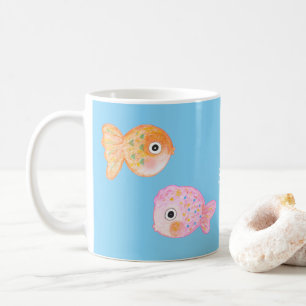Kawaii Goldfish Cute funny fish Custom name Coffee Mug