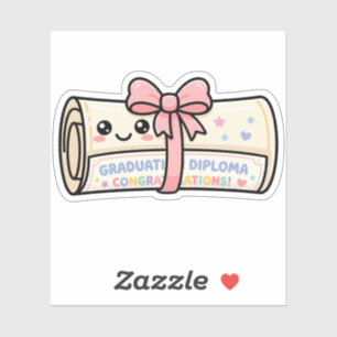 Kawaii Graduation Diploma Scroll Ribbon Cute