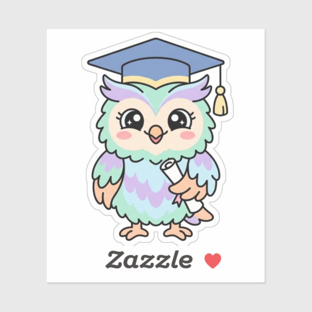 Kawaii Graduation Owl Cute Wise Graduate (Sheet)
