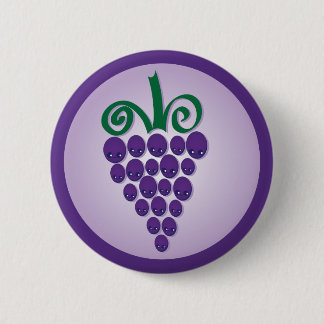 Kawaii Grapes 6 Cm Round Badge