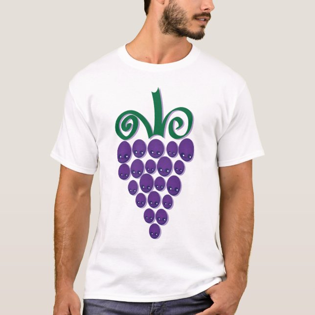 Kawaii Grapes T-Shirt (Front)