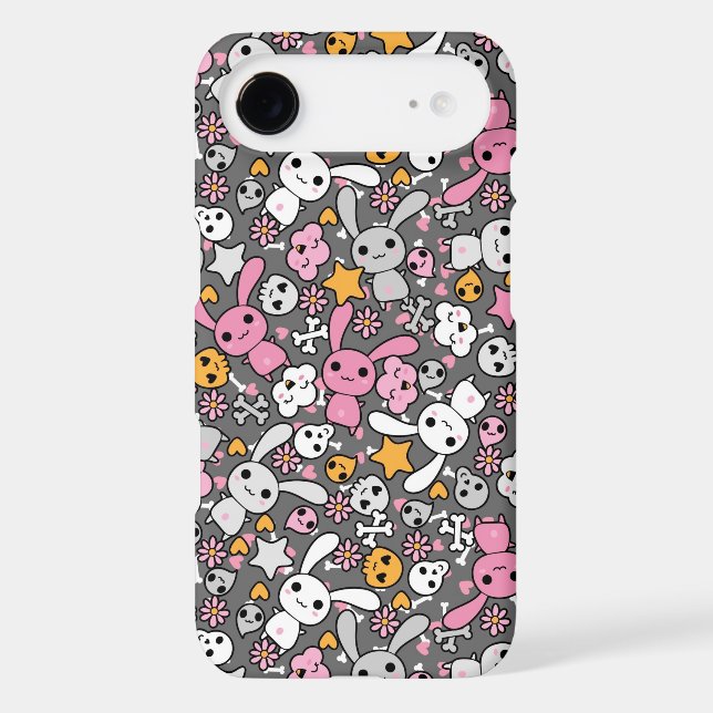 kawaii grey pattern Case-Mate iPhone case (Back)