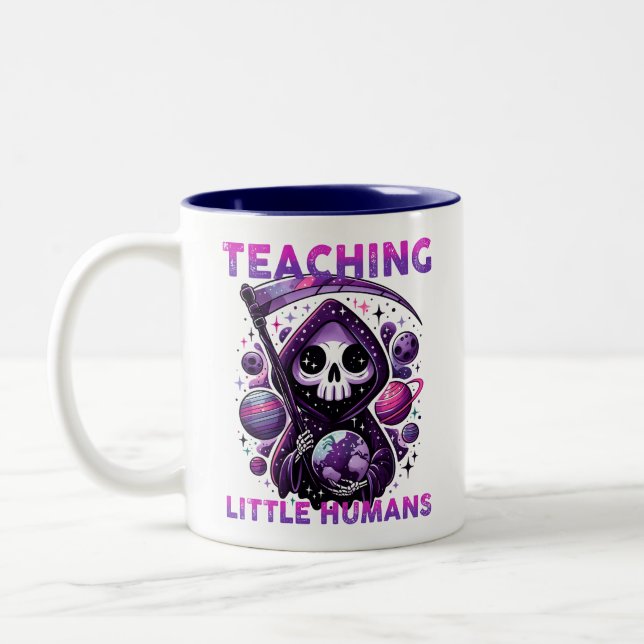 Kawaii Grim Reaper Teacher Coffee Mug (Left)
