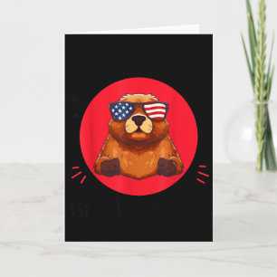 Kawaii Groundhog I Just Really Love Cute Groundhog Card