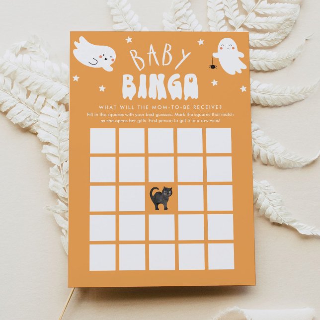 Kawaii Halloween Baby Shower Bingo Game Card (Creator Uploaded)