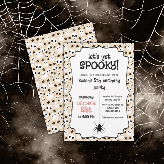 Kawaii Halloween Birthday Party Invitation (Creator Uploaded)