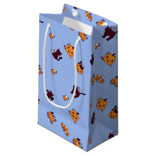 Kawaii Halloween Black Cats & Pumpkins Small Gift Bag