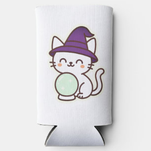 Kawaii Halloween Cat – Magical & Adorable Spooky Seltzer Can Cooler