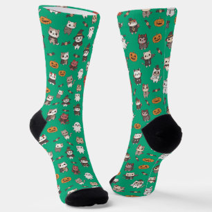 Kawaii Halloween Cat Pattern Socks