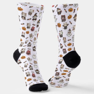 Kawaii Halloween Cat Pattern Socks