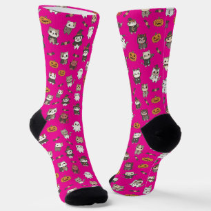 Kawaii Halloween Cat Pattern Socks