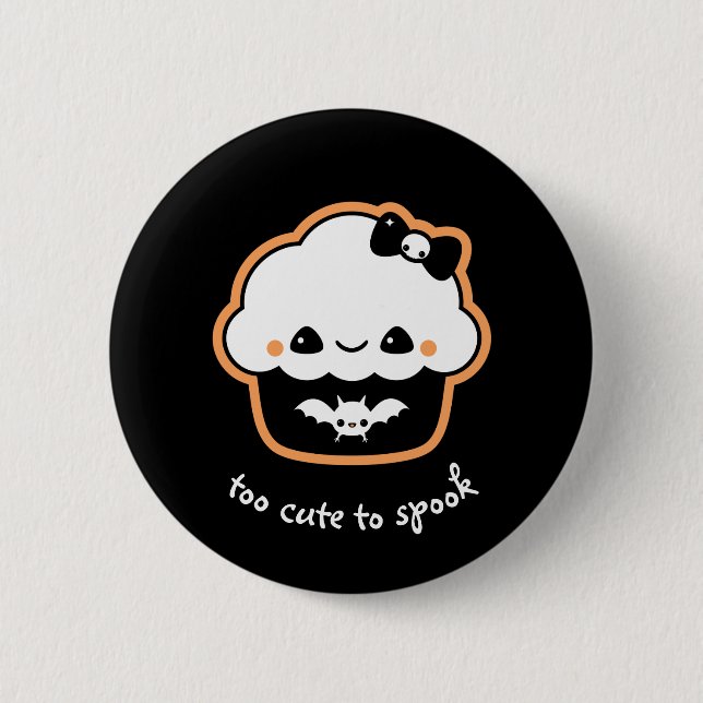 Kawaii Halloween Cupcake 6 Cm Round Badge (Front)