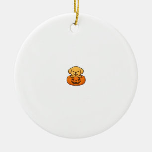 Kawaii Halloween Dog � Pumpkin Puppy Sticker Boxy Ceramic Tree Decoration
