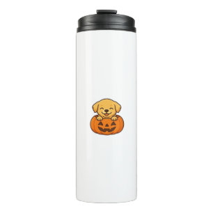 Kawaii Halloween Dog � Pumpkin Puppy Sticker Boxy  Thermal Tumbler