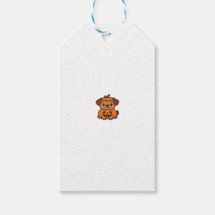 Kawaii Halloween Dog � Pumpkin Puppy Sticker Class Gift Tags
