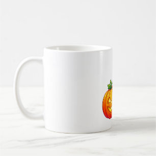 Kawaii Halloween Mummy Hugging Pumpkin Coffee Mug