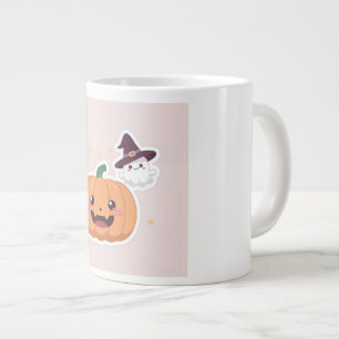 Kawaii Halloween Pumpkin Large Coffee Mug