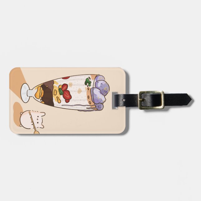 Kawaii Halo Halo Filipino Luggage Tag (Front Horizontal)
