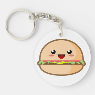 Kawaii Hamburger Key Ring