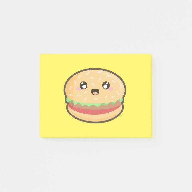 Kawaii hamburger post-it notes (Front)