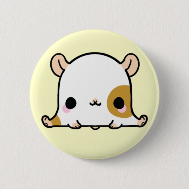 Kawaii Hampster (You change the Background!) 6 Cm Round Badge (Front)