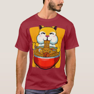 Kawaii Hamster Ramen Animal Soba Udon Anime Pet T-Shirt
