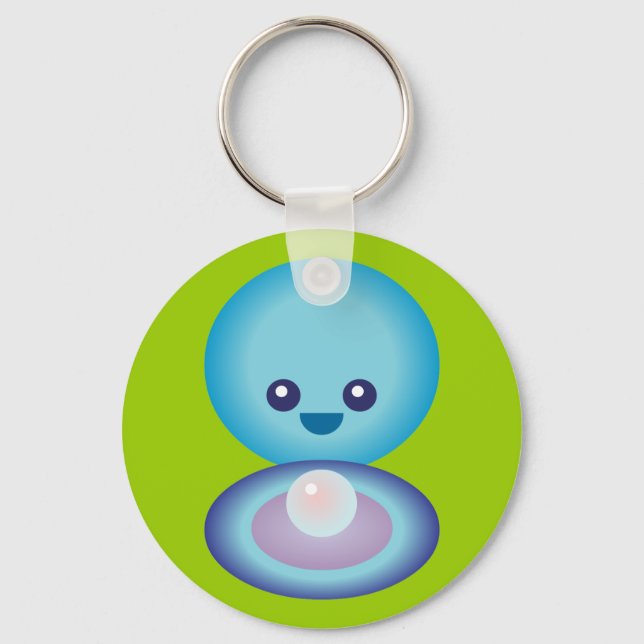 Kawaii Happy Clam Key Ring (Front)