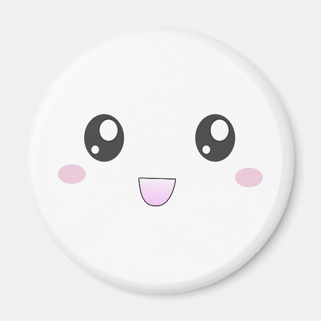 Kawaii happy face magnet (Front)