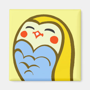 Kawaii Happy Owl Magnet