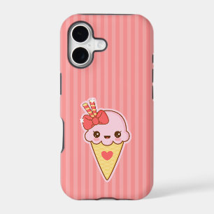 Kawaii Happy Strawberry Ice cream cone
