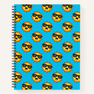 Kawaii Happy Sun with Sunglasses Notebook
