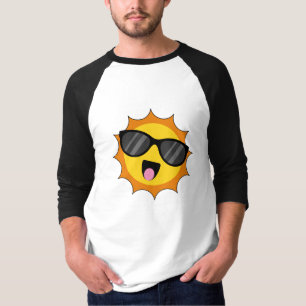 Kawaii Happy Sun with Sunglasses T-Shirt