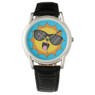 Kawaii Happy Sun with Sunglasses Watch