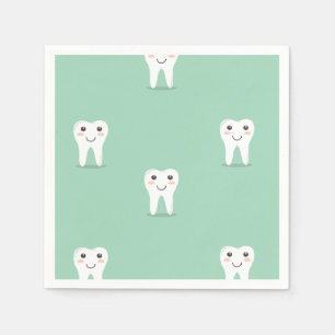 Kawaii happy tooth napkin