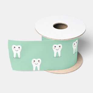 Kawaii happy tooth satin ribbon