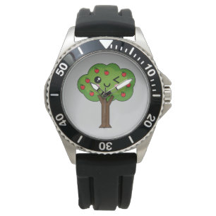 Kawaii Happy Winking Apple Tree Watch