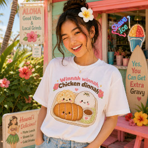 Kawaii Hawaii - Chicken dinner Tri-Blend Shirt
