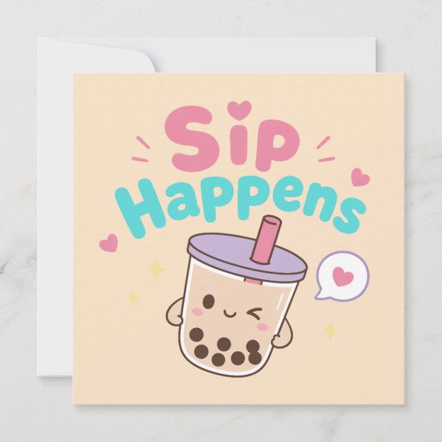 Kawaii Hawaii cute note card (Front)
