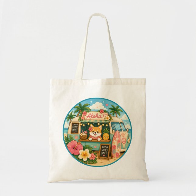 Kawaii Hawaii - Cute quote Tote Bag (Front)